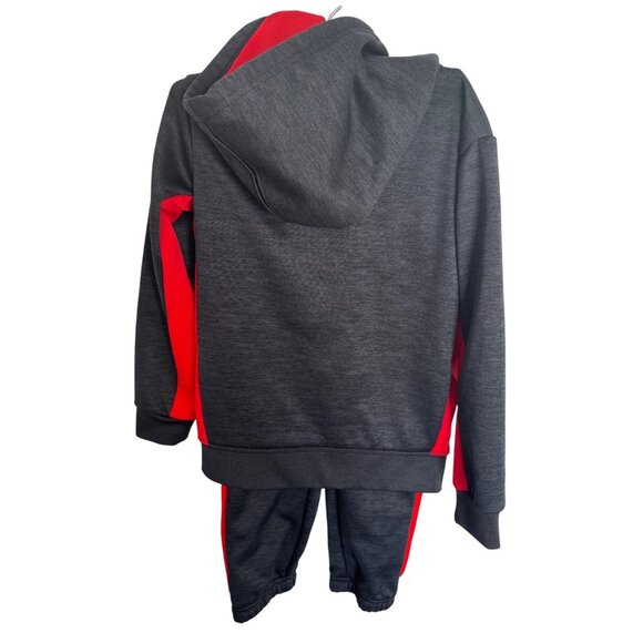Nike Boys 2 Piece Size 4T Therma Fit Black Heather Sweatsuit NWT Gray Red Hoodie - Picture 11 of 12